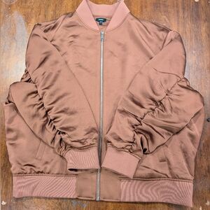 Express Women's Tan Bomber Jacket